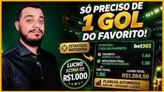 🔥 ESSA ESTRATÉGIA NA BET365 SÓ PRECISA DE UM GOL thumbnail