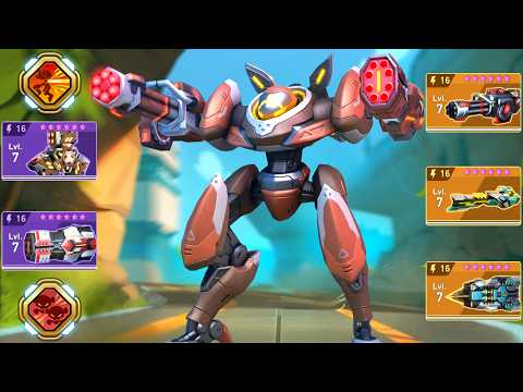 NEW Volti & Minigun 16, Missile Rack 16, EM Rifle 16, Revoker 16, Nade Launcher 16 - Mech Arena