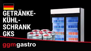 Vitrine réfrigérée à boissons - 880 litres - avec 2 portes coulissantes en verre et écran publicitaire