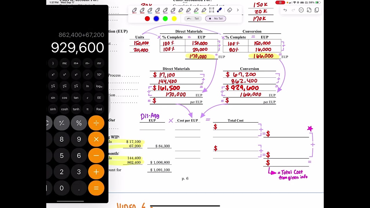 Ch. 16: Process Costing | Assignment Videos - 4 of 5 | HW: Problem 16-2A (pp. 5-6)
