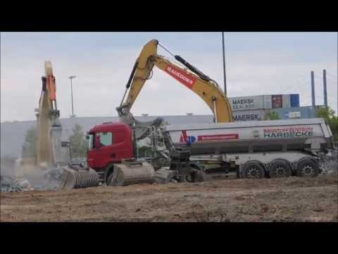 Excavator Cat 336E Zaxis 350 and truck