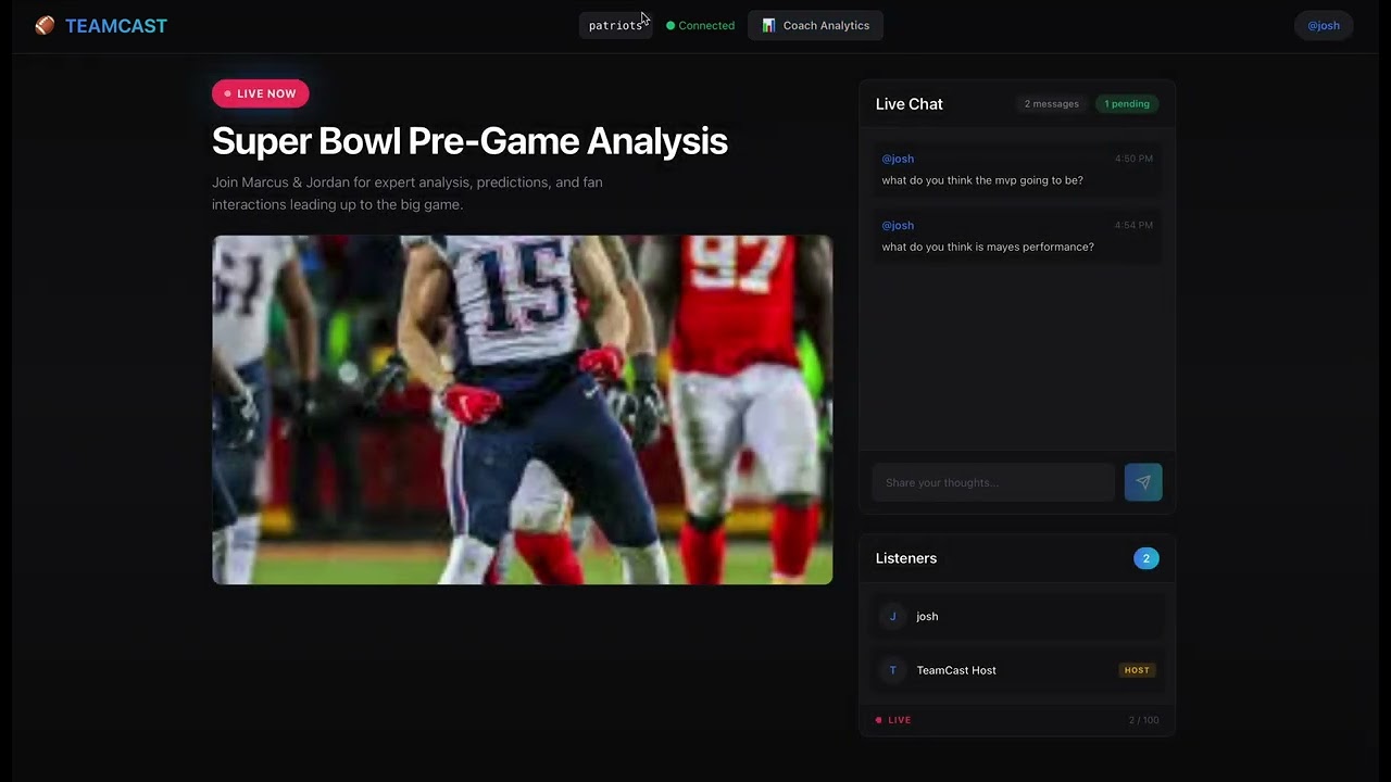 TeamCast project preview