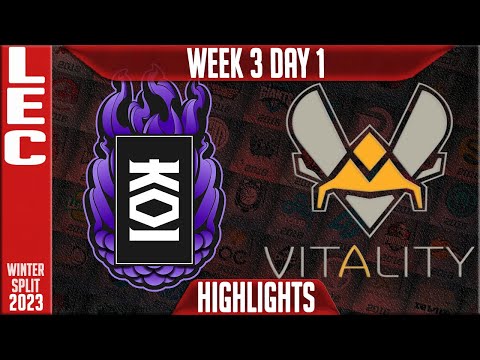 KOI vs VIT Highlights | LEC Winter 2023 W3D1 | KOI vs Team Vitality