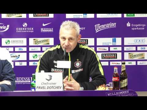 Pressekonferenz nach dem Spiel FC Erzgebirge Aue - Fortuna Köln 2:0