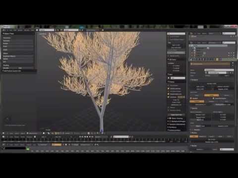 Blender 2.6x Tutorial, Sapling tree Generator and Particle Leafs (Owncollection)