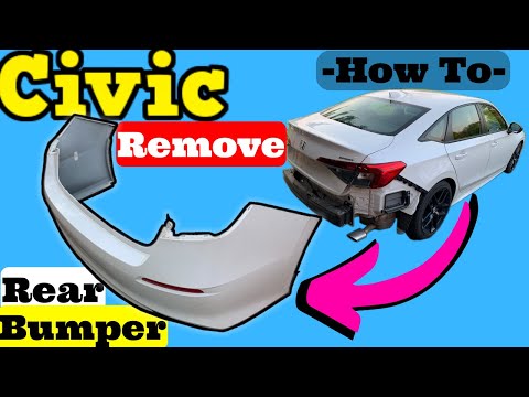 Honda Civic How to Remove Rear Bumper Cover BackAssembly Removal 2022 2023 2024