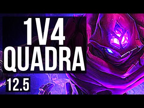 MALZAHAR vs CASSIOPEIA (MID) | 1v4 Quadra, 8 solo kills, 15/3/6, Godlike | NA Diamond | 12.5