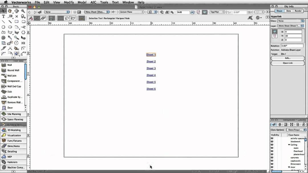 Hyperlinks in Vectorworks 2013