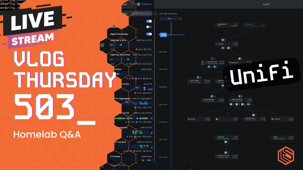 VLOG Thursday 503: pfsense, UniFi and the "Cloud", Homelab Q&A