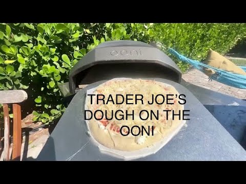 Trader Joe’s dough on the ooni pizza for beginners look at how easy it is! Just kidding!