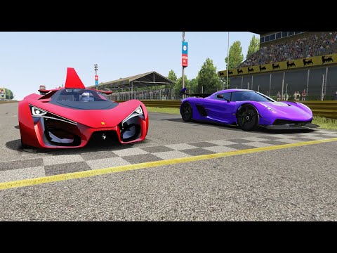 Koenigsegg Jesko vs Ferrari F80 Concept at Monza Full Course