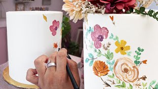 Hand Painting A Floral Cake