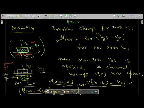 Lecture06: Drain current calculation of MOSFET using Gradual Channel approximation | EC6203 | EC3011