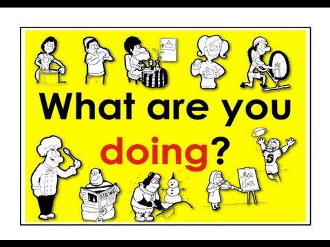 Present Continuous Verbs - What are you doing? (easy English practice) | Mark Kulek - ESL