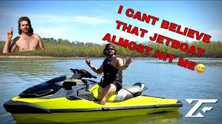 ALMOST GOT HIT BY A JET BOAT! | Taking The New JETSKI Out!