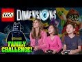 THE LEGO DIMENSIONS FAMILY CHALLENGE!!! LEGO Batman Movie Story Pack Action