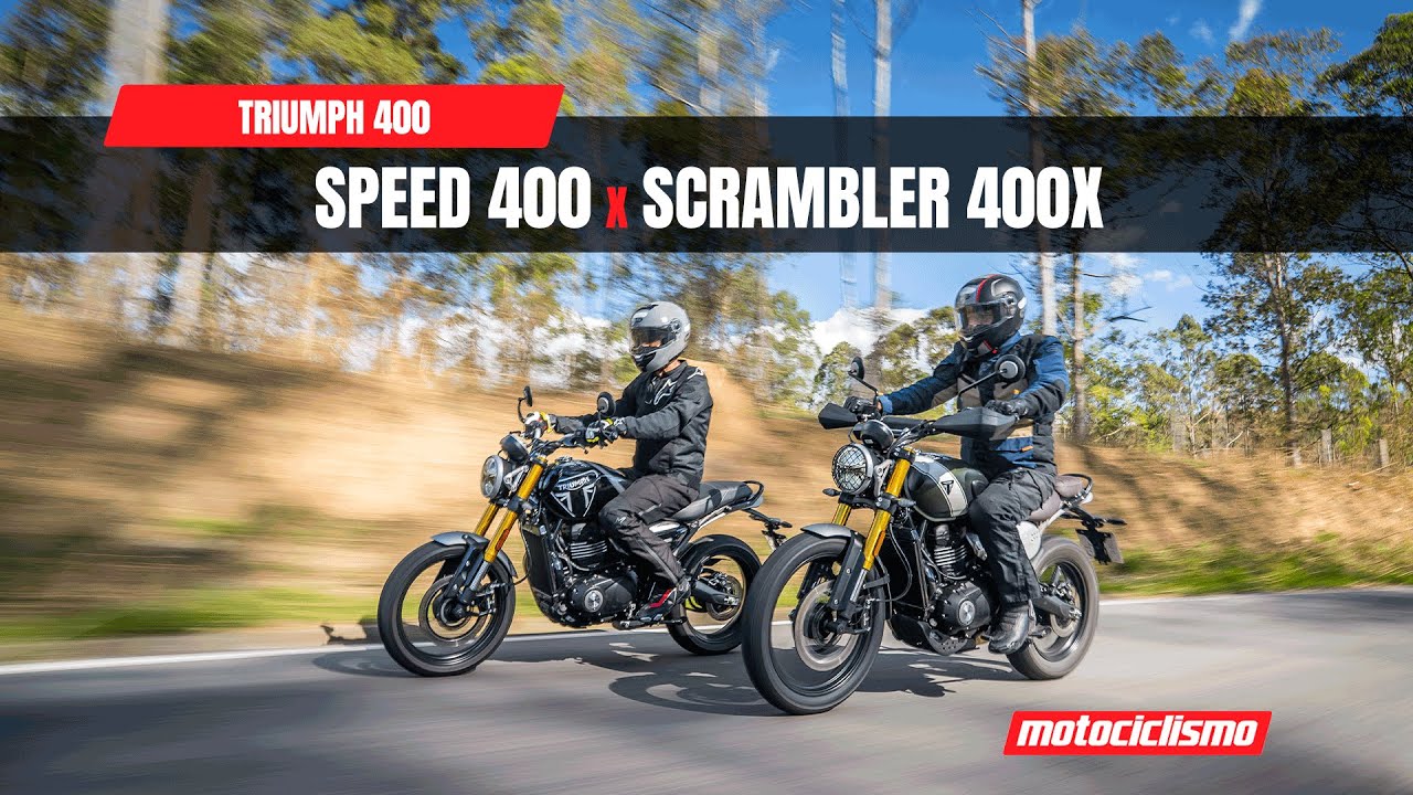 Scrambler 400X vs Speed 400: Qual Triumph escolher? Comparativo completo!