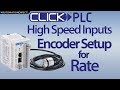 CLICK PLC High Speed Inputs Encoder Setup For Rate From AutomationDirect