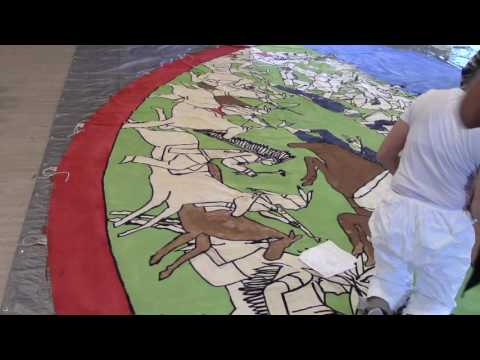 Time lapse Wachipi Tipi painting Philmont Scout Ranch 5-9 june 2017 phil