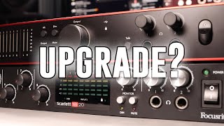 Video thumbnail for My Audio Interface "Upgrade" - Focusrite Scarlett 18i20 4th Gen Comparison by Podcastage