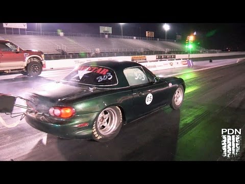 Battery Powered Miata Runs 9s