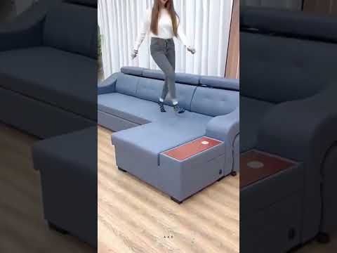 L Shape Sofa cum Bed | Space Saving Furniture #shorts