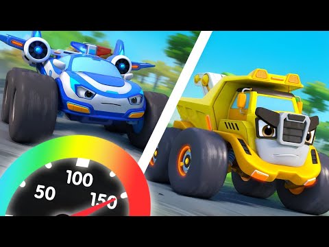 Police Car Vs Construction Truck | Who’s the Best Monster Car? | Kids Songs | BabyBus