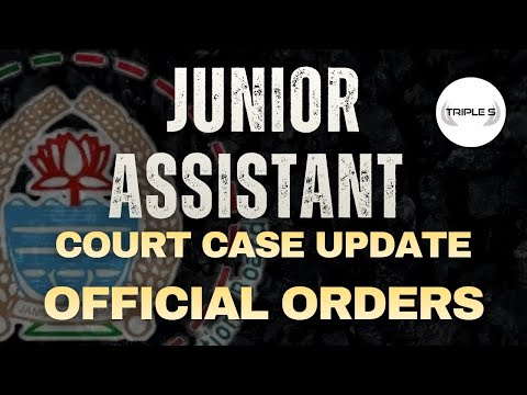 JKSSB Junior Assistant Court Case Update - Official Order @TripleSClasses