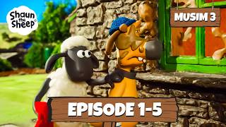 Download lagu Domba Shaun Musim 3 Episode 1-5 | Kembali ke Sekolah  🚌🔔 mp3