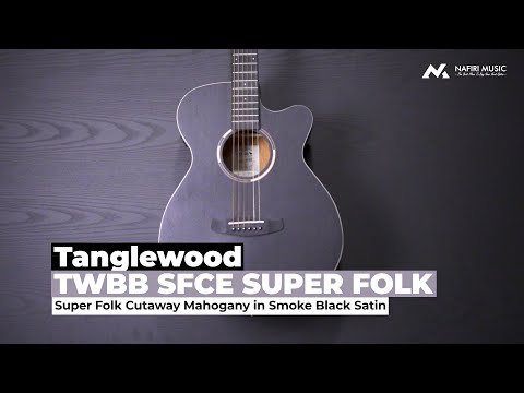 Tanglewood TWBB SFCE Super Folk Cutaway in Smoke Black Satin