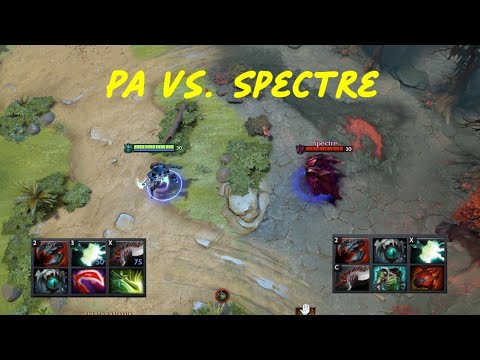 PA Vs  Spectre | 30 lvl Full Items l Who win ? [ Dota 2 ]