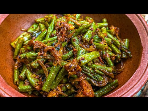 දැක්ක තැන කන්න හිතෙන මෑකරල් බැදුම හදන රසම සහ ලේසිම ක්‍රමය |  Long Beans Tempered