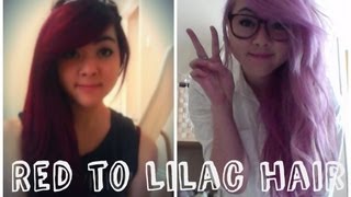 Hair Transformation: Red to Lilac Hair