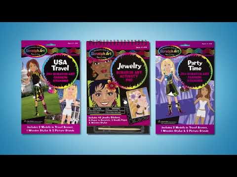 Slide 7 - Scratch Fun, 4" x 6", Rainbow, 25 Sheets (video)