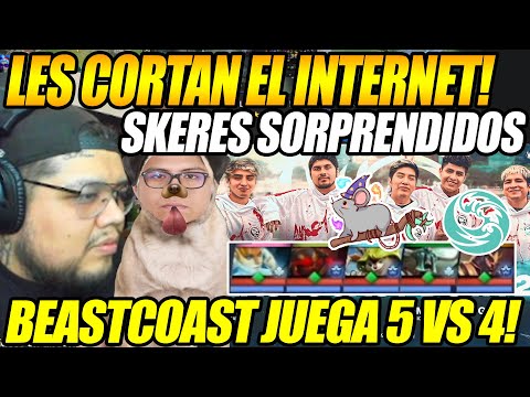 😲LES CORTAN EL INTERNET!!😲 SKERES SORPRENDIDOS COMO BEASTCOAST JUEGA 5 VS 4 CONTRA 5RATFORCESTAFF😲