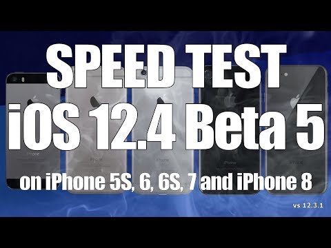 iOS 12.4 Beta 5 Speed Test on iPhone 5S, 6, 6S, 7 and iPhone 8 (Build 16G5056d)