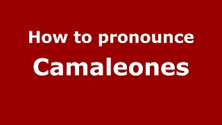 How to pronounce Camaleones