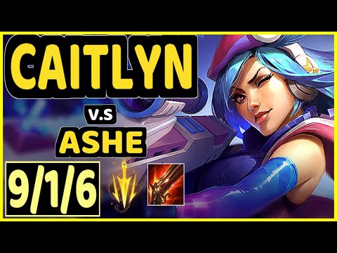 AIMING (CAITLYN) vs ASHE - 9/1/6 KDA BOTTOM ADC GAMEPLAY - KR Ranked GRANDMASTER