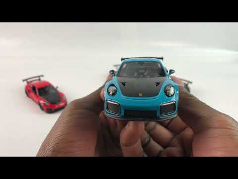 Металлическая машинка Kinsmart 1:36 «Porsche 911 GT2 RS» KT5408D, инерционная / Белый