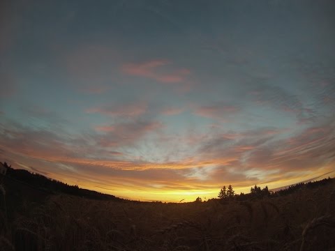 3 Consecutive Sunsets Over an Oregon Wheat Field (taken with a GoPro Hero3 Camera on Time Lapse)