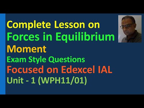Lesson on Force Edexcel IAL Unit 1 WPH11 Resultant Free-body diagram equilibrium Newton law Moment