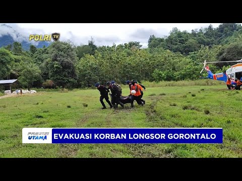 POLDA GORONTALO KERAHKAN HELIKOPTER EVAKUASI KORBAN LONGSOR