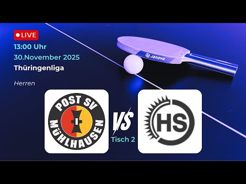 Post SV Mühlhausen III vs. TTC HS Schwarza | Thüringenliga Tischtennis Herren Tisch 2