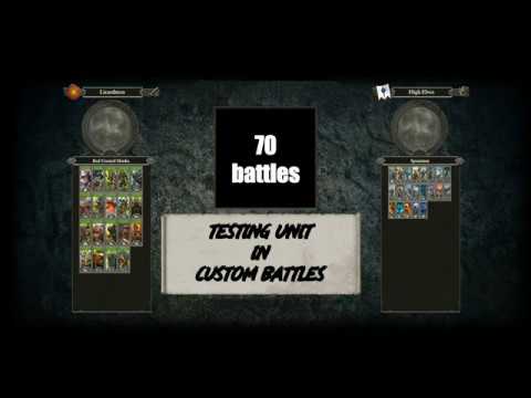 Unit Testing in Custom Battles Lizardmen vs High Elves