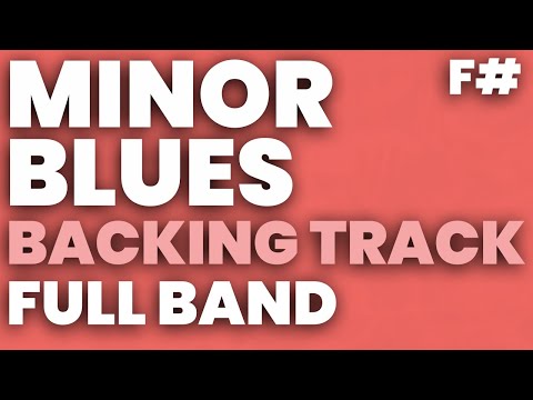 Minor Blues in F# Backing Track Swing 120 bpm Brushes - FULL BAND