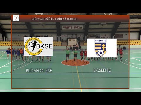 BUDAFOKI KSE -  BICSKEI TC  Leány Serdülő III. osztály B. csoport