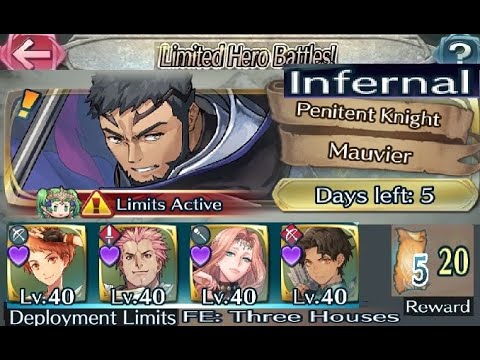 The battle with Limited unit : Vs. Mauvier - Infernal (with F2P units, No SIs / Seals)