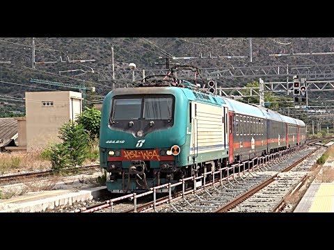 [HD - Treni] E464.619 + Treno Intercity Notte 1961 Trenitalia in transito alla Stazione di Bagheria!