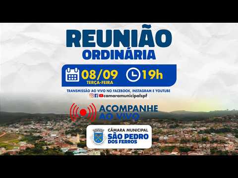 12ª REUNIÃO ORDINÁRIA DA CÂMARA MUNICIPAL DE SÃO PEDRO DOS FERROS - 2026