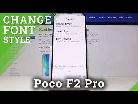 How to Change Font Size in Xiaomi Pocophone F2 Pro - Personalie Android Display
